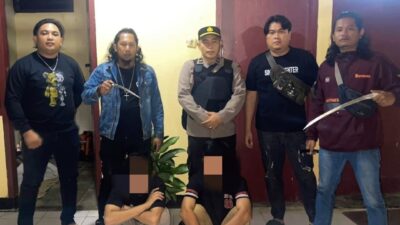 Team Resmob Berhasil mengamankan Dua Pemudah Membawa Sajam Di Tompaso Baru