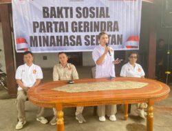 Ketua DPC Partai Gerindra Minsel Mengelar Bakti Sosial Di Kecamatan Modoinding