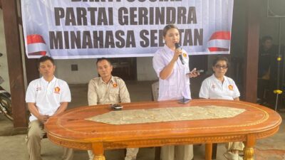 Ketua DPC Partai Gerindra Minsel Mengelar Bakti Sosial Di Kecamatan Modoinding